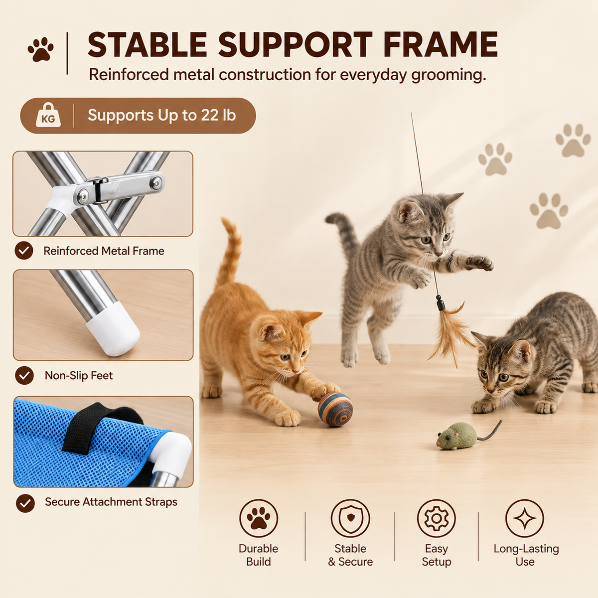 FloofBath™ Cat Bathing & Grooming Table — Upgraded Version